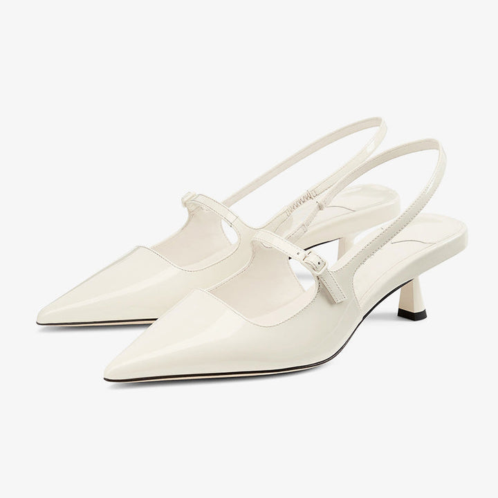 Patent Leather Slingback Pumps - Arno Conti Shoe