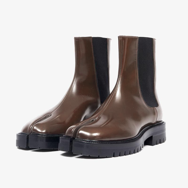 Claret Leather Slip-On Boots Unisex - ARNO CONTI