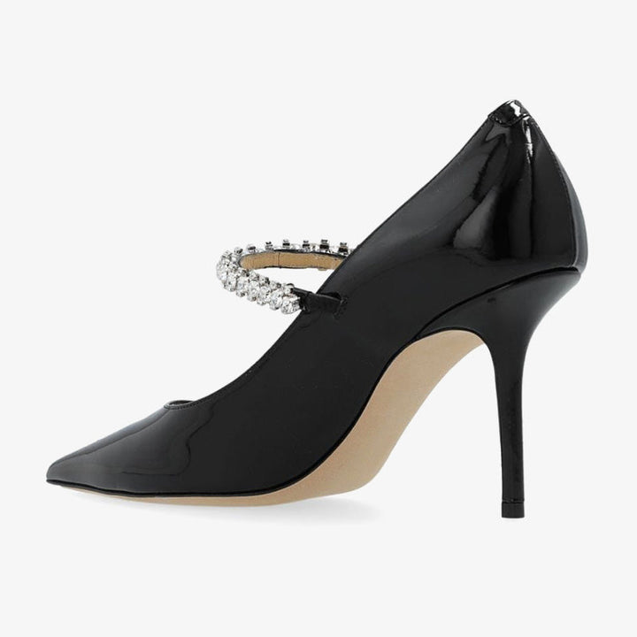 Black Patent Bead Accents Pumps - Arno Conti Shoe