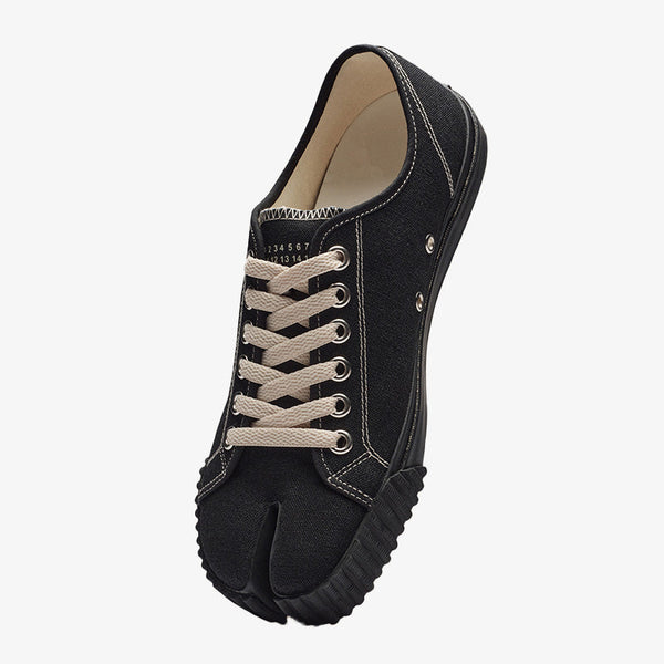 Statement-making Black Canvas Sneakers