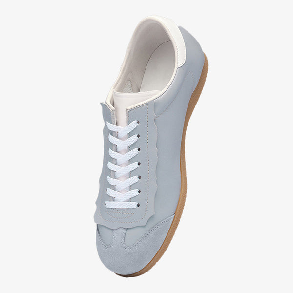 Sleek Blue nylon Lace-Up Sneakers