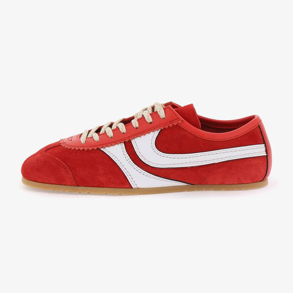 Bold Red Suede Sneakers - Arno Conti Shoe
