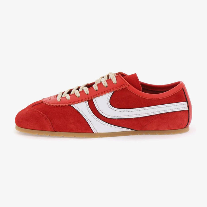 Bold Red Suede Sneakers - Arno Conti Shoe