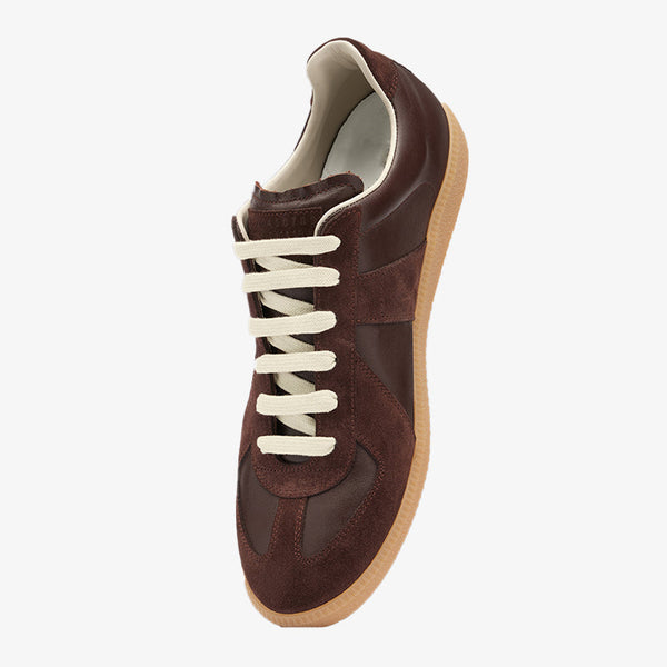 Cocoa Leather with Suede Sneakers