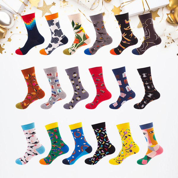 Artistic Eco-Friendly Cotton Oil Print Socks