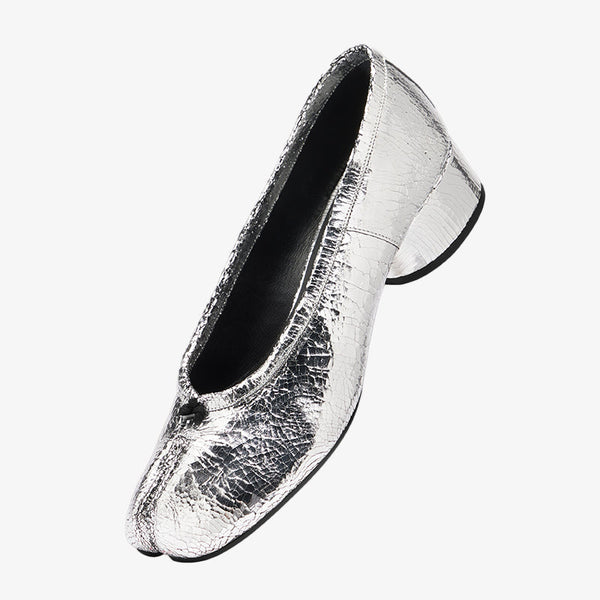 Tabi Ballerinas with Broken Mirror Effect