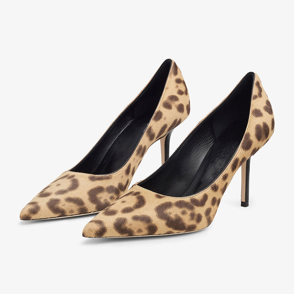 Leopard Print Pony Stiletto Pump - Arno Conti Shoe