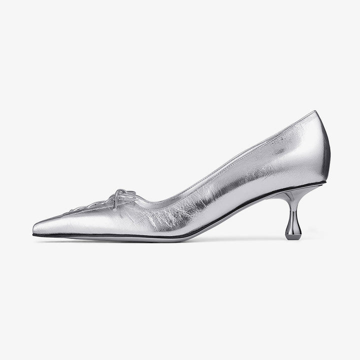 Vintage Metallic Leather Pumps - Arno Conti Shoe