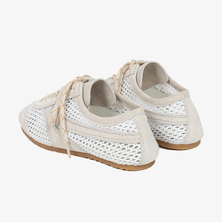Beige Suede and Mesh Sneakers - Arno Conti Shoe