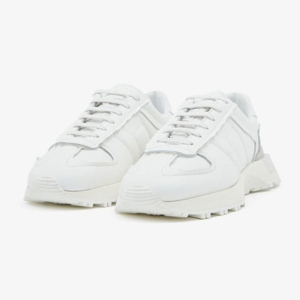 Vibrant White nylon Low-Top Trainers