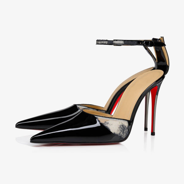 Black Patent Calf Leather Stiletto Pumps