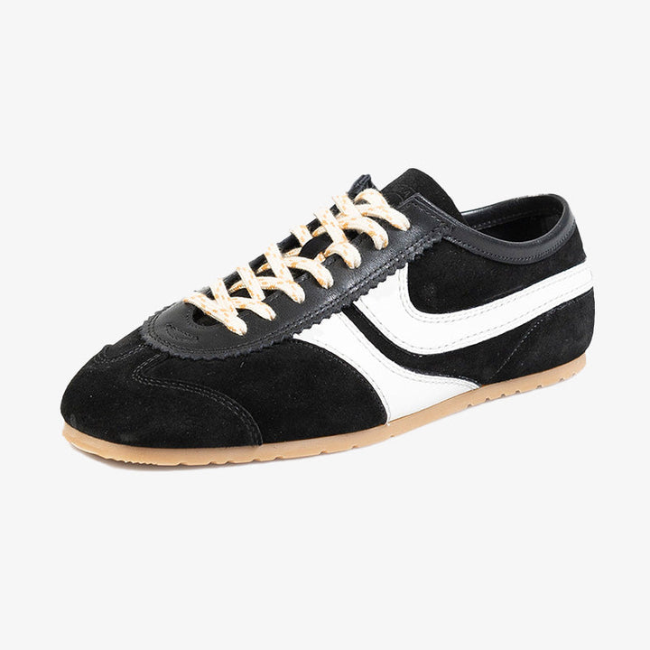 Black Suede Sneakers with Lace-Up - Arno Conti Shoe