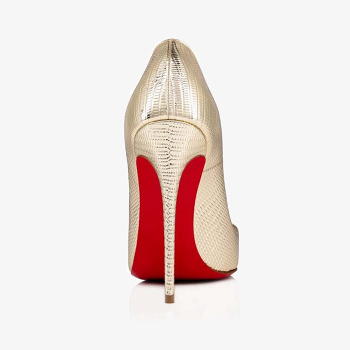 Gold Calf Lizard-Effect Embossed Leather - ARNO CONTI