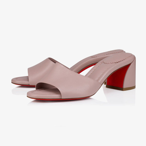 Vintage Rose Leather Wedge Sandals