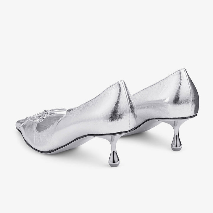 Vintage Metallic Leather Pumps - Arno Conti Shoe