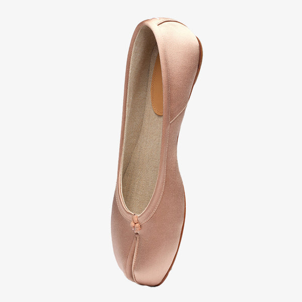 Satin Tabi Ballerinas with Bow Detail