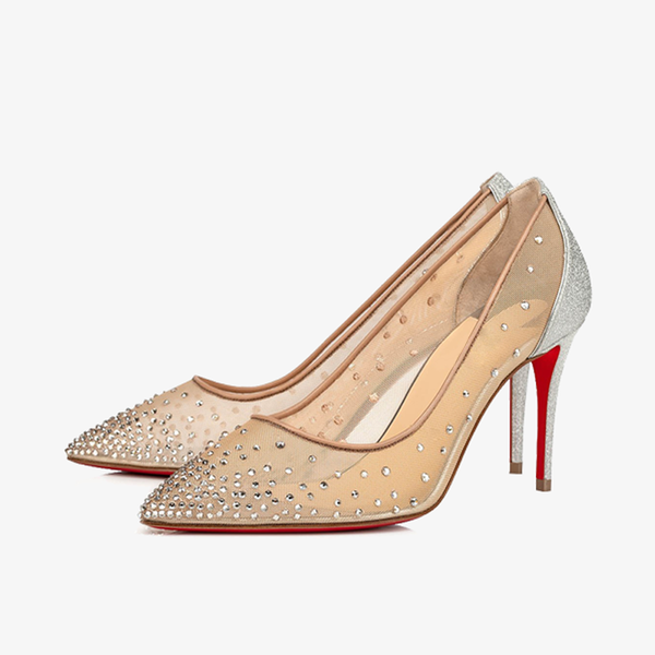 Silver Mesh and Strass Pumps - ARNO CONTI
