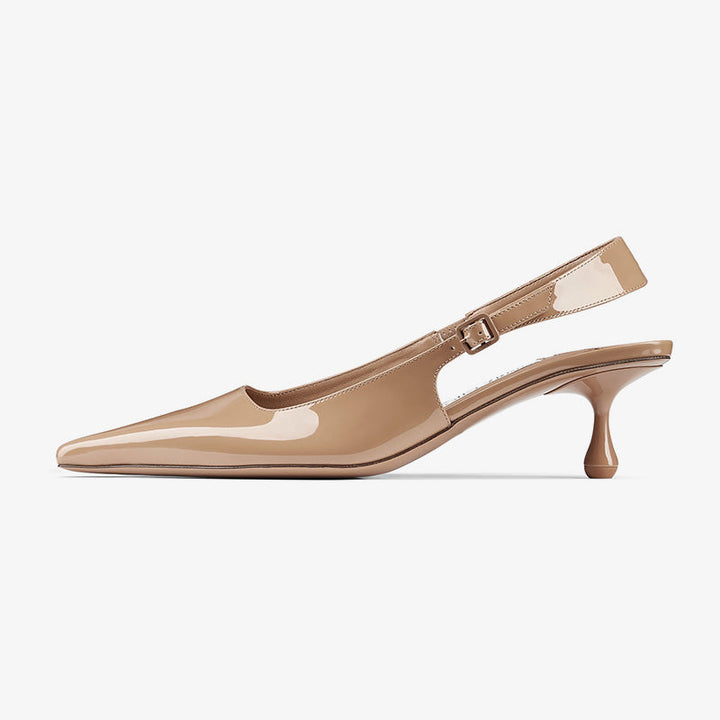 Sleek Patent Leather Slingback Pumps - Arno Conti Shoe