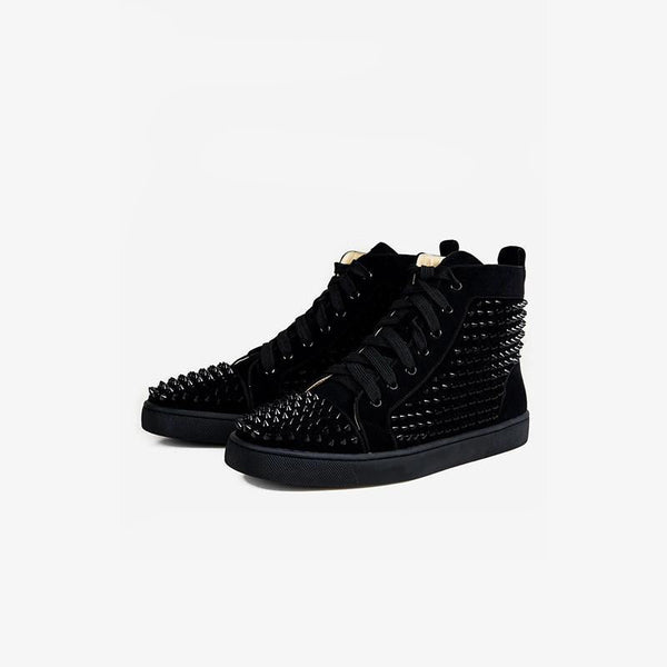 Edgy Studded High-Top Sneakers