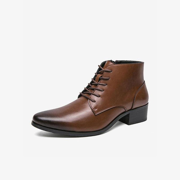 Brown Black Formal Casual Leather Boots