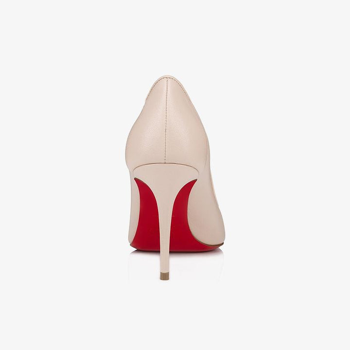 Durable Beige Leather Pointed Toe Pump - ARNO CONTI
