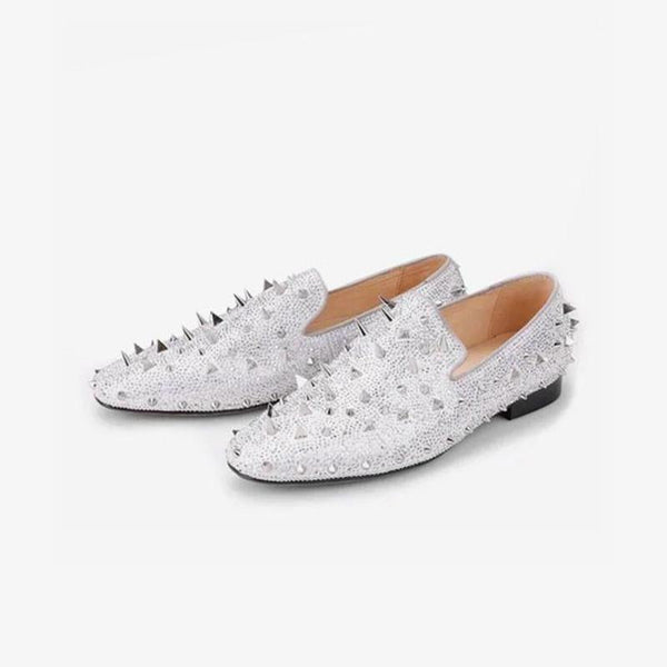 Avant-Garde Spike-Embellished Loafers