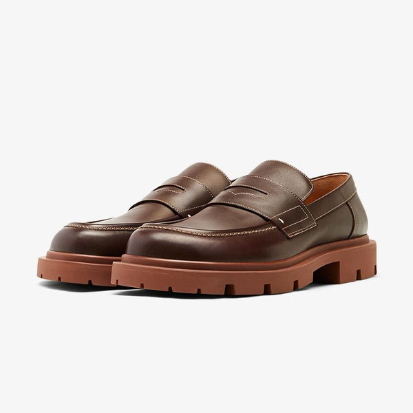 Coffee Brown Calf Leather Shoes