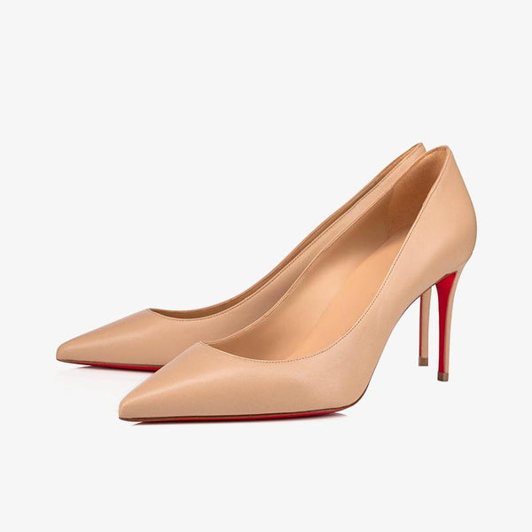 Nude Nappa Leather Pointed Toe Pumps - ARNO CONTI