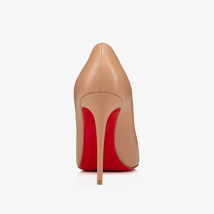 Nude Leather Sporty Pump 100mm - ARNO CONTI