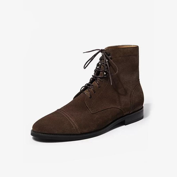 Men's Boots Cowhide Chic Coffee Brown.