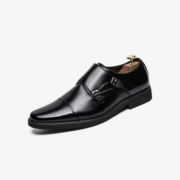 Buckle Dress Shoes Business Black Straps