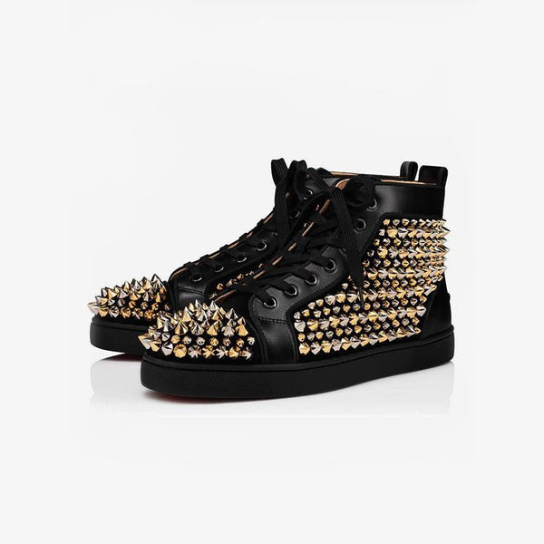 Striking Studded High-Top Sneakers