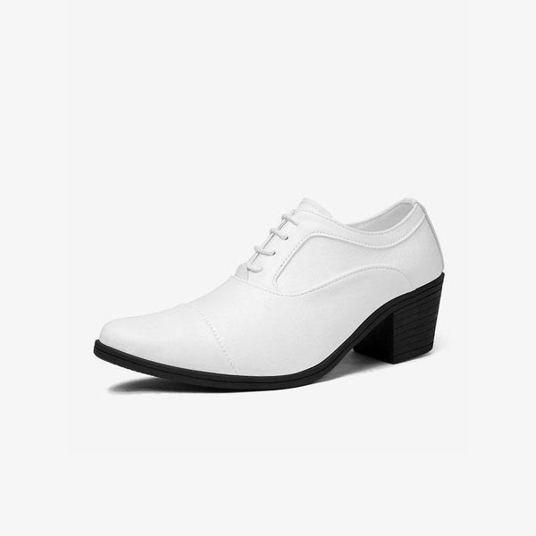 Dress Shoes Heel Party Leather Lace-up