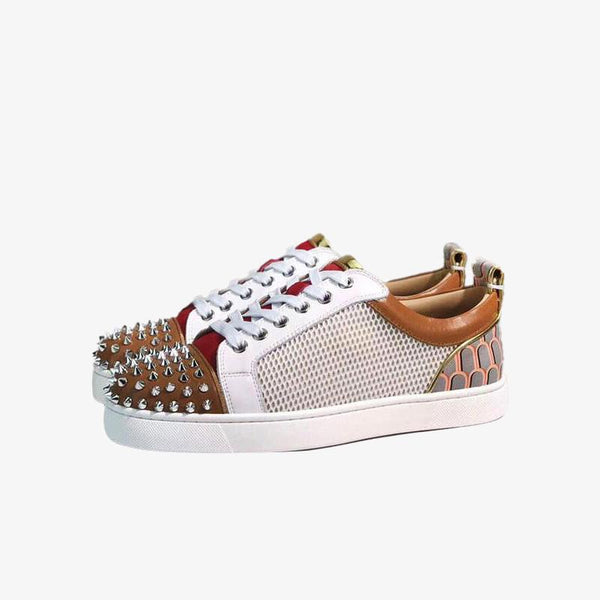 Studded Mixed Texture Sneakers