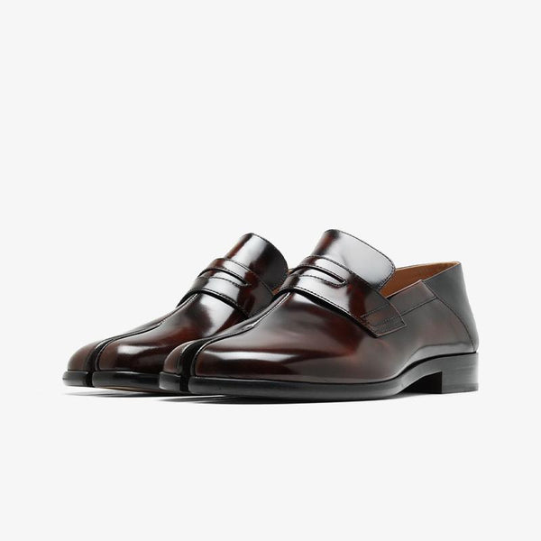 Patent Dark Brown Leather Loafers