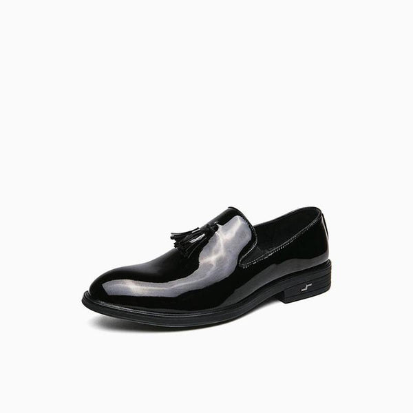 Patent Leather Slip-On Shoes.