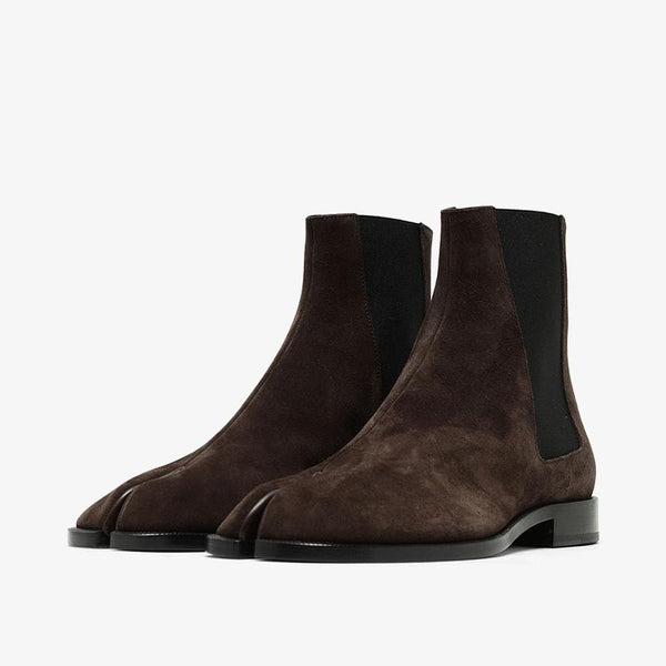 Suede Split-Toe Boots Unisex