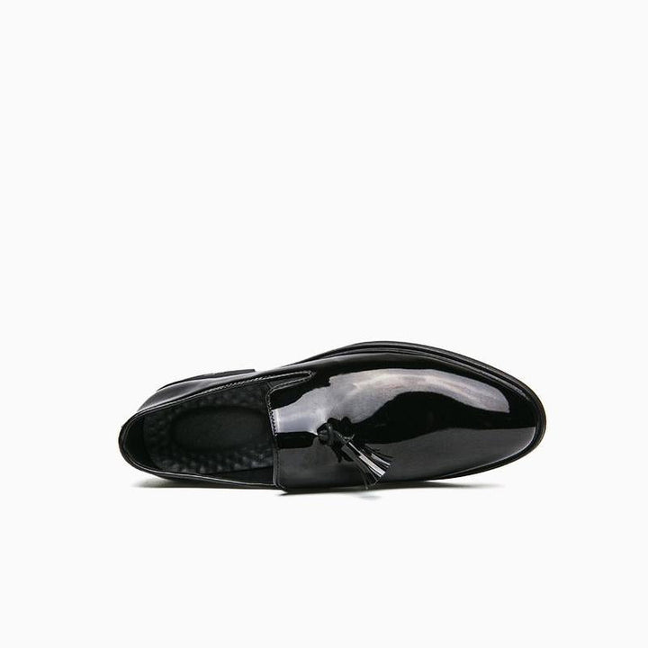 Patent Leather Slip-On Shoes.