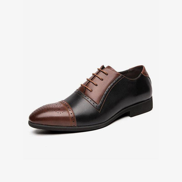 Patchwork Leather Dress Shoes Oxfords Elegant