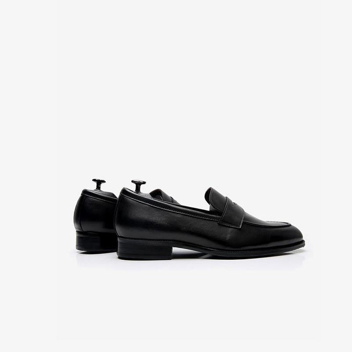 Black Round Toe Loafers.