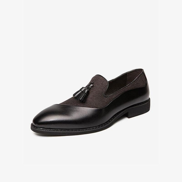 Bold Bicolor Tassel Loafers