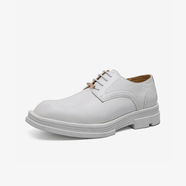 White Leather Oxford Dress Shoes