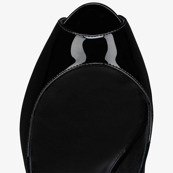 Black Patent Leather Pumps with 120 mm - ARNO CONTI