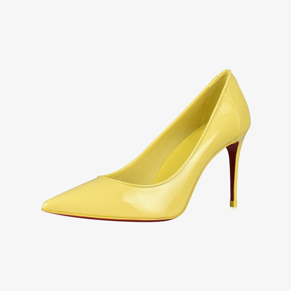 Light Yellow Patent Leather Stiletto Pump - ARNO CONTI