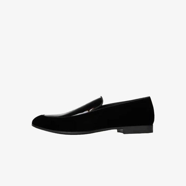 Classic Black Velvet Loafers