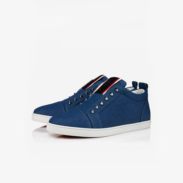 Low Top Spike Denim Sneaker