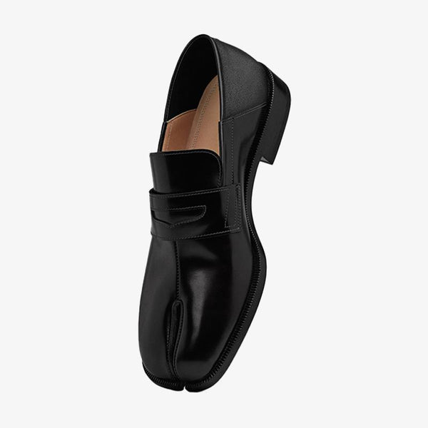 Calf Leather Split-Toe Slip-On Shoes Unisex