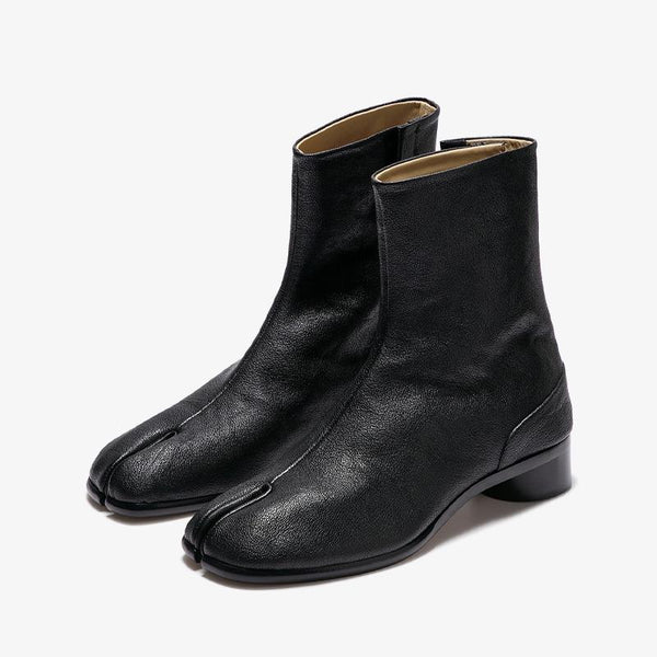 Grained Leather Boots 30 mm Heel Unisex