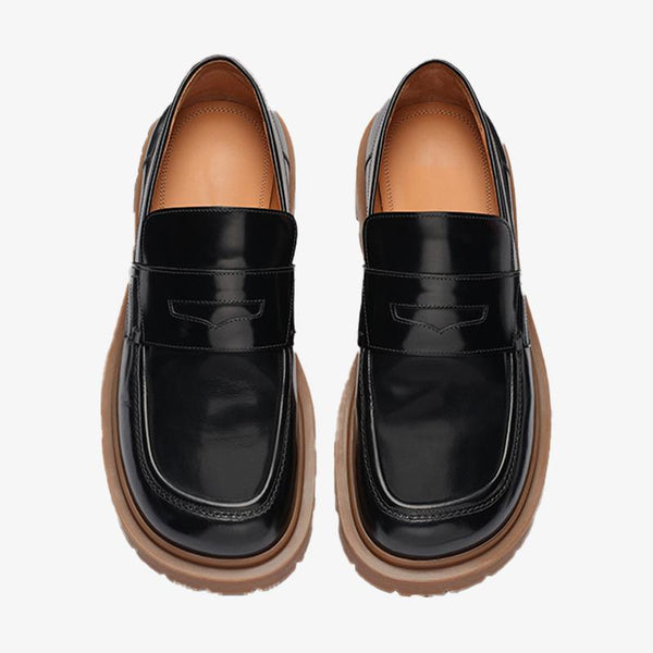 Brushed Calfskin Chunky Sole Loafers