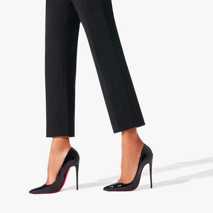Black Patent Leather Pumps with 120mm Heel - ARNO CONTI